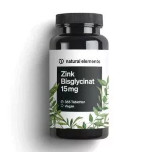 Zinc Bisglycinate Pur 15mg – 365 Comprimés Végétaliens | Natural Elements